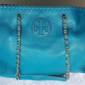 Tory Burch Bag Turquoise Leather Tote